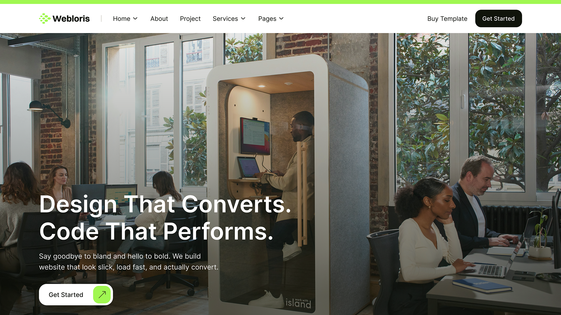Webloris webflow template 