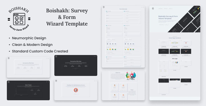 Boishakh -  Survey & From Wizard HTML template